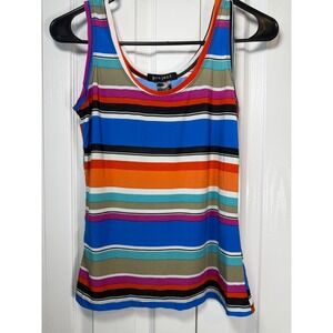 Project Women's Tank Top Small Multicolor Striped Sleeveless Stretch Casual Made